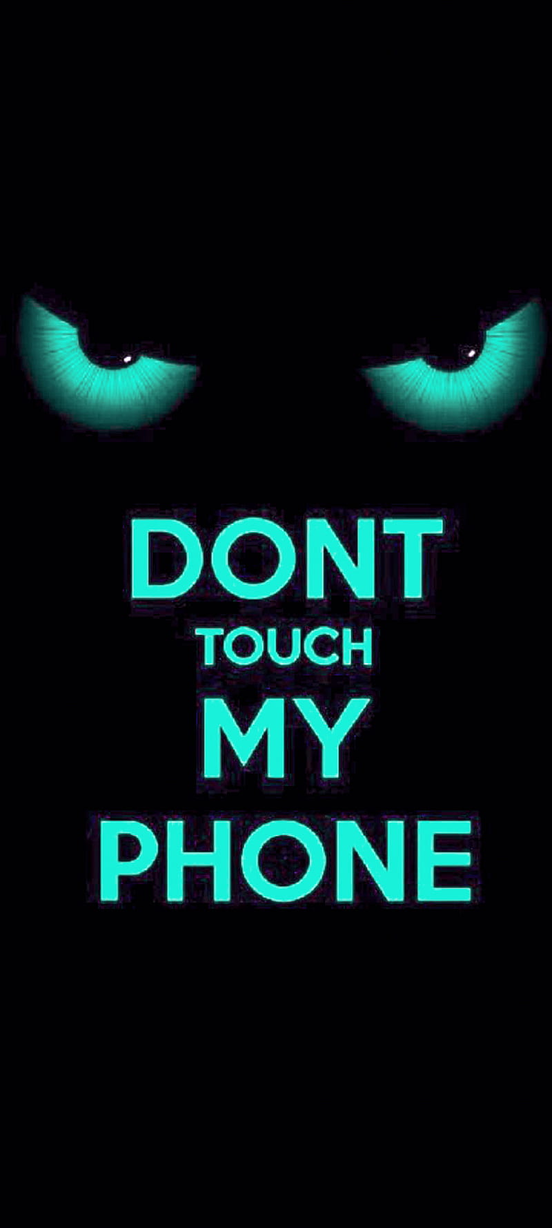 Don't touch my phone, don't touch my phone, electric blue, midnight, HD phone wallpaper