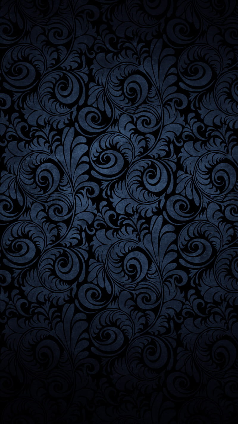 Blue Flowers, dark, HD phone wallpaper