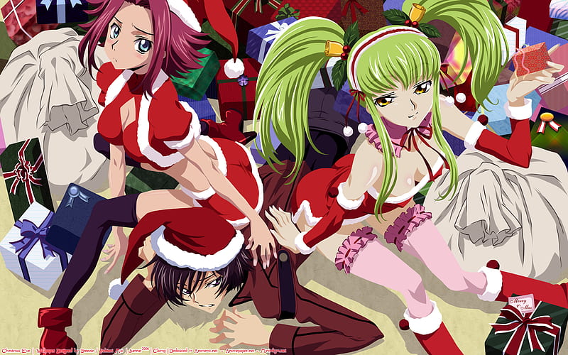 Kallen And Cc Ready For Santa Code Geass Kallen C2 Cc Geass Hd Wallpaper Peakpx 5799