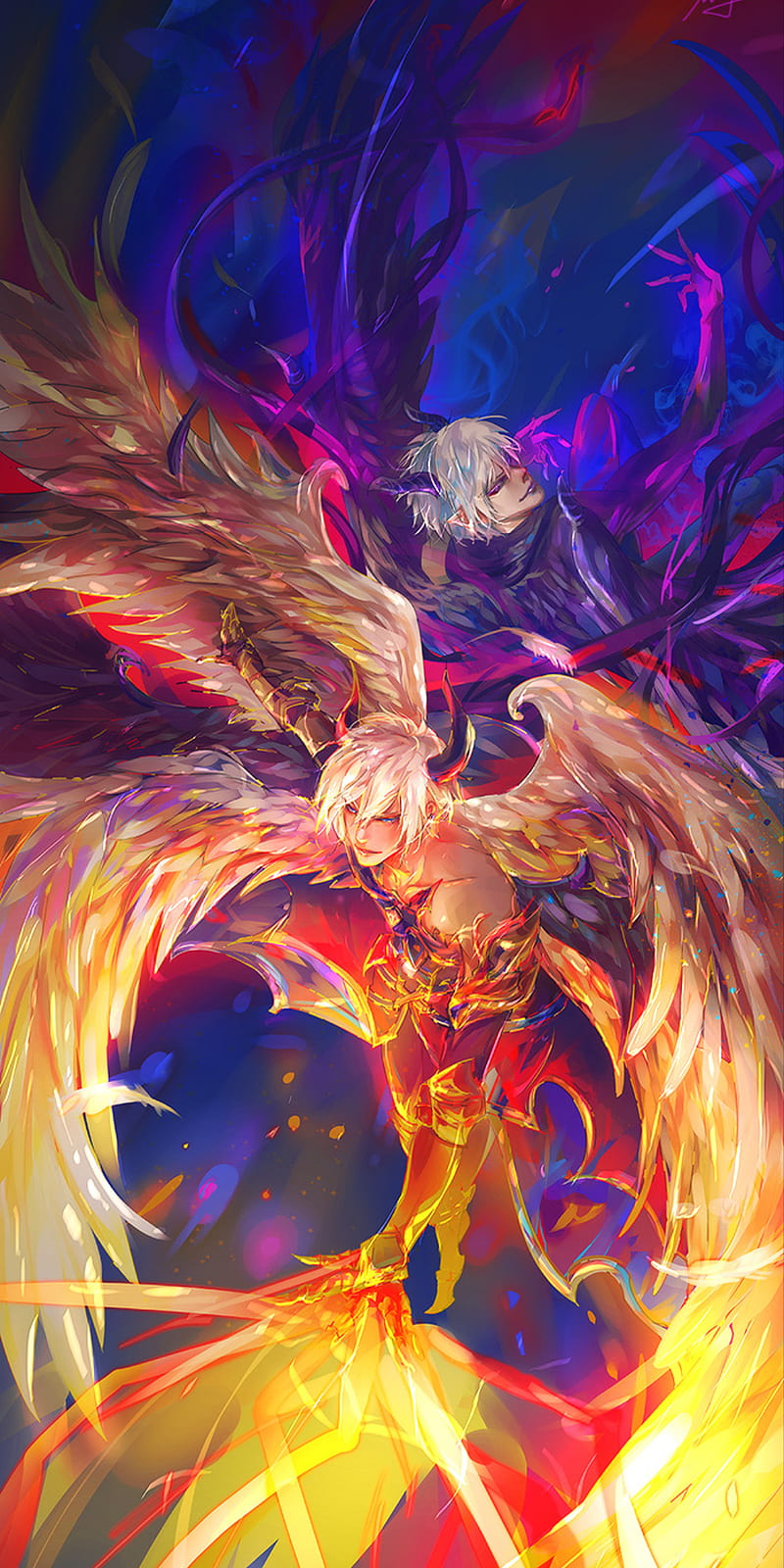 Shingeki no Bahamut, bahamut, lucifer, no, shingeki, HD phone wallpaper