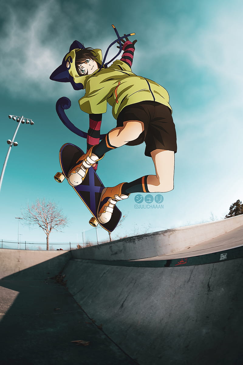 Anime skateboarding