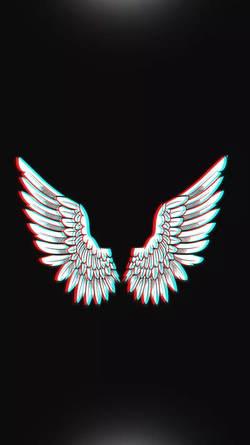Angel, blue, butterfly, gold, neon, rose, themes, wing, wings, HD phone wallpaper