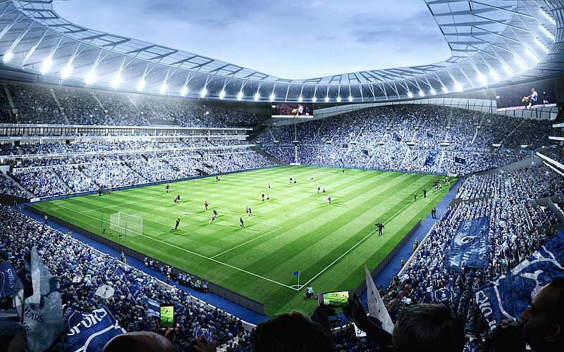 Tottenham Hotspur, new stadium, England, football, soccer stadium, dividing retractable pitch, Premier League, HD wallpaper