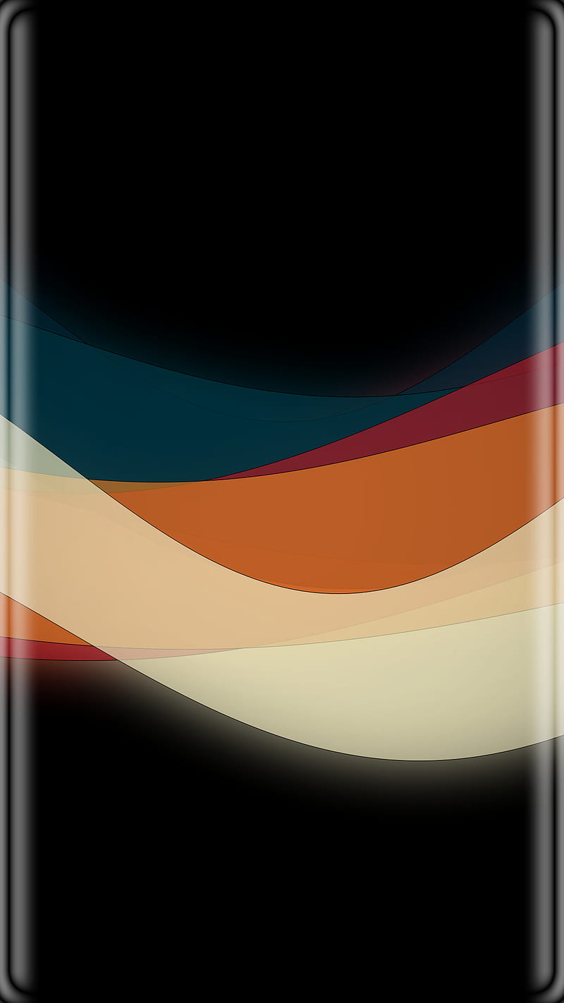 Abstract, black, colorful, edge, lines, orange, s7 edge, HD phone wallpaper
