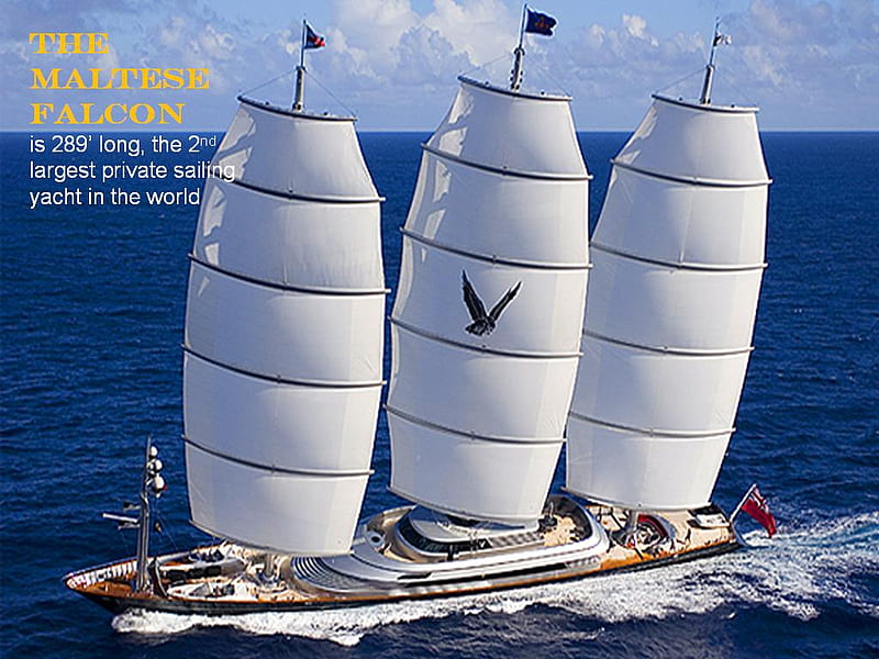 Maltese Falcon, 2nd, privately owned, sails, yacht, HD wallpaper
