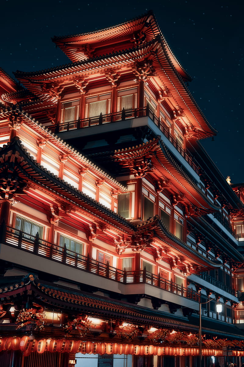 pagoda, building, architecture, facade, temple, HD phone wallpaper