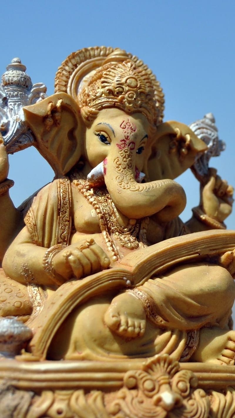Cute Ganesha With Sky Background, cute ganesha, HD phone wallpaper ...
