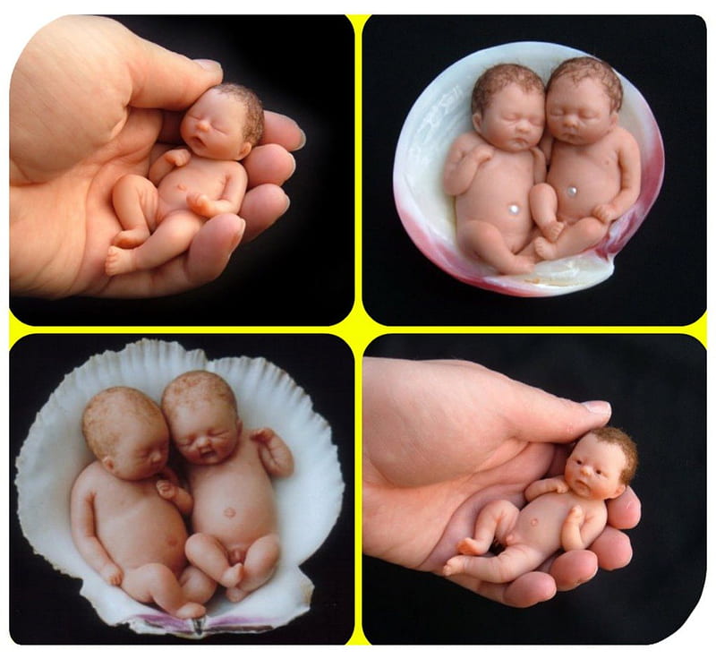 MARZIPAN BABIES #1, cute, babies, tiny, sweet, HD wallpaper