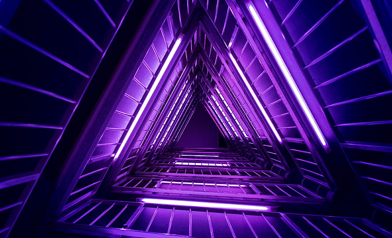 purple and black pyramid, HD wallpaper
