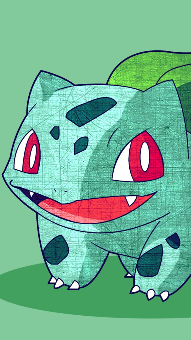 Bulbasaur, grunge art, cartoon dragon, Pokemon Detective Pikachu, blue  abstract rays, HD wallpaper