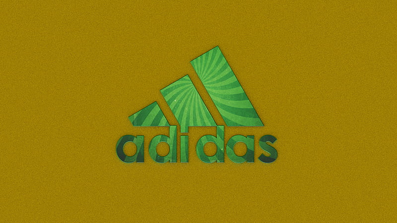 3D Adidas CGI Digital Art Logo Yellow Adidas, HD wallpaper