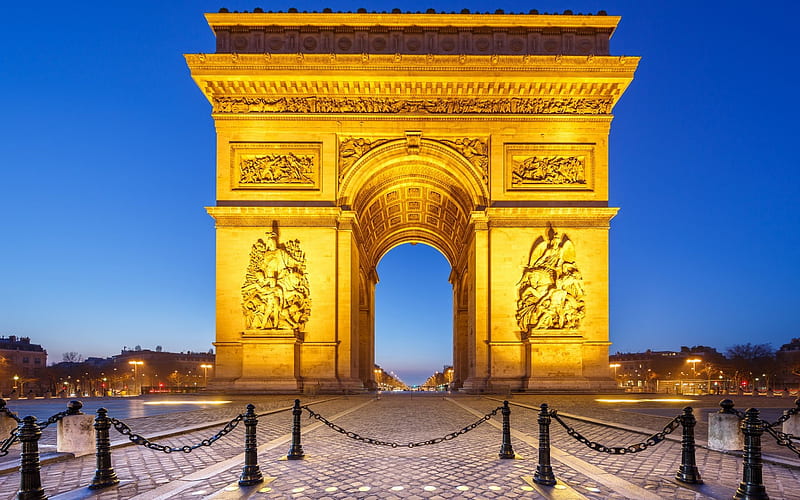 Arc de Triomphe, Place Charles de Gaulle, Paris, France, HD wallpaper