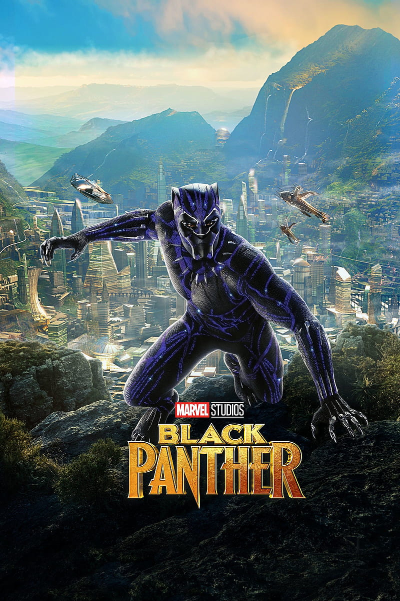 Black Panther, 2018, marvel, movie, poster, guerra, HD phone wallpaper