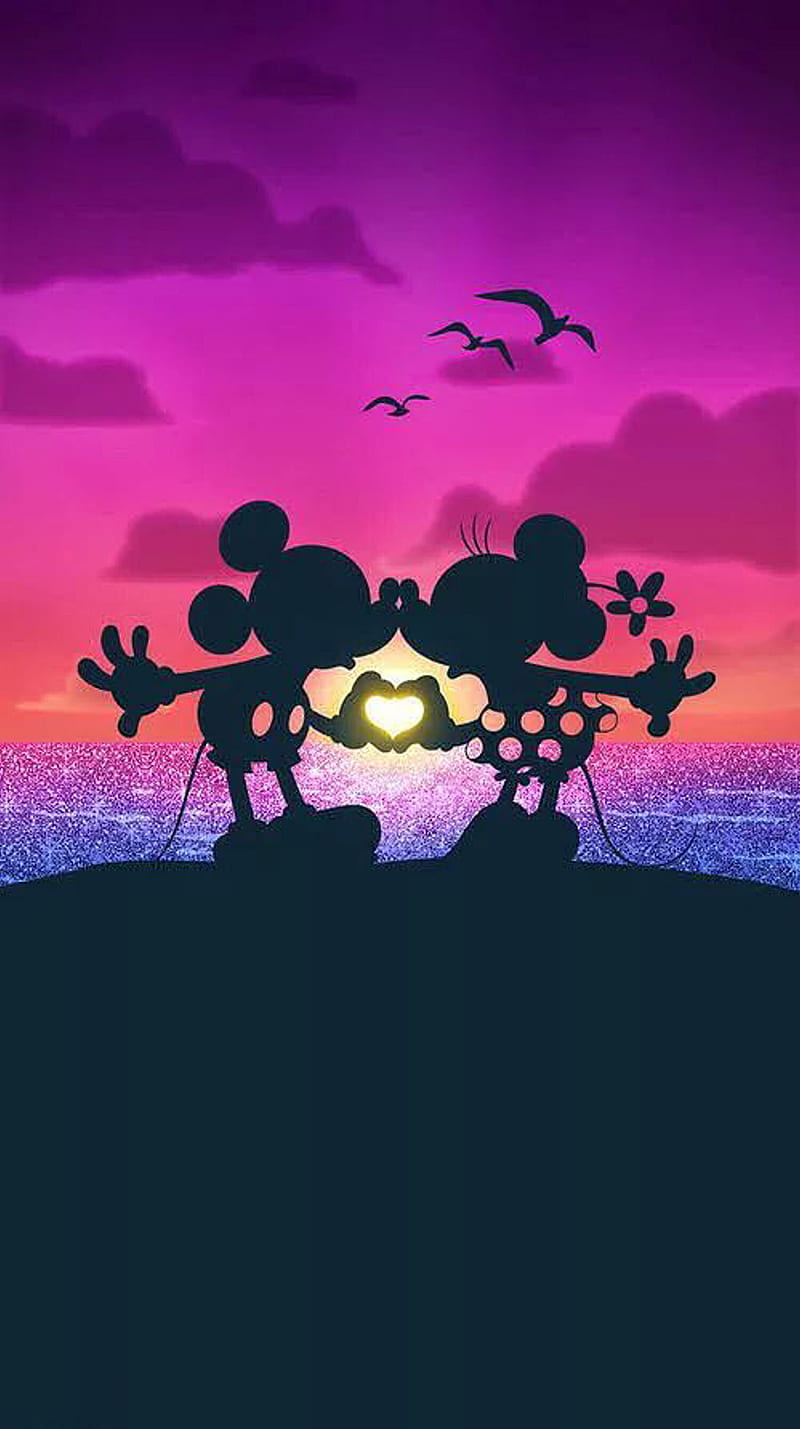 Love you Mickey, kiss, HD phone wallpaper