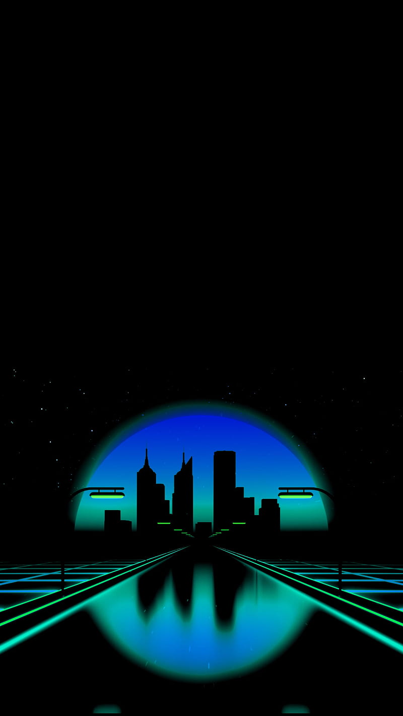 Blue Road To City Blue City Moon Night Nostalgia Retro Road Synthwave Hd Phone Wallpaper Peakpx