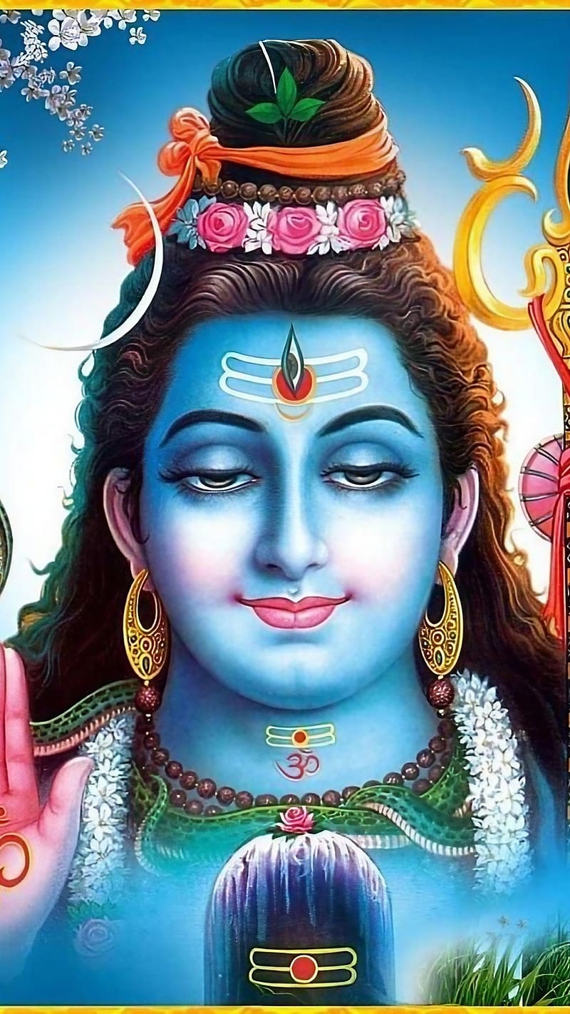 Bhole Baba Ki, Lord Shiva Face, god, mahadev, HD phone wallpaper ...