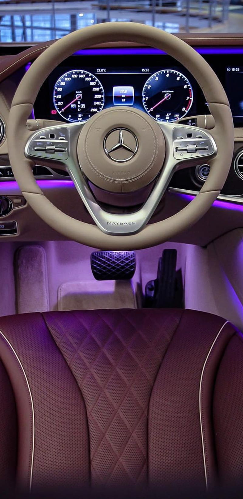 Mercedes Maybach, amg, benz, car, interior, luxury, maybach, mercedes, HD phone wallpaper