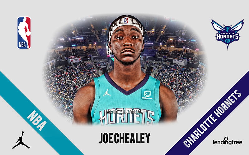 Joe Chealey, Charlotte Hornets, American Basketball Player, NBA, portrait, USA, basketball, Spectrum Center, Charlotte Hornets logo, HD wallpaper