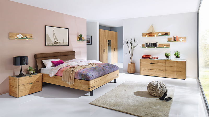 Man Made, Room, Bedroom , Bed , Furniture, HD wallpaper