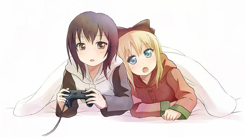 toshinou kyouko, funami yui, gamer girls, Anime, HD wallpaper