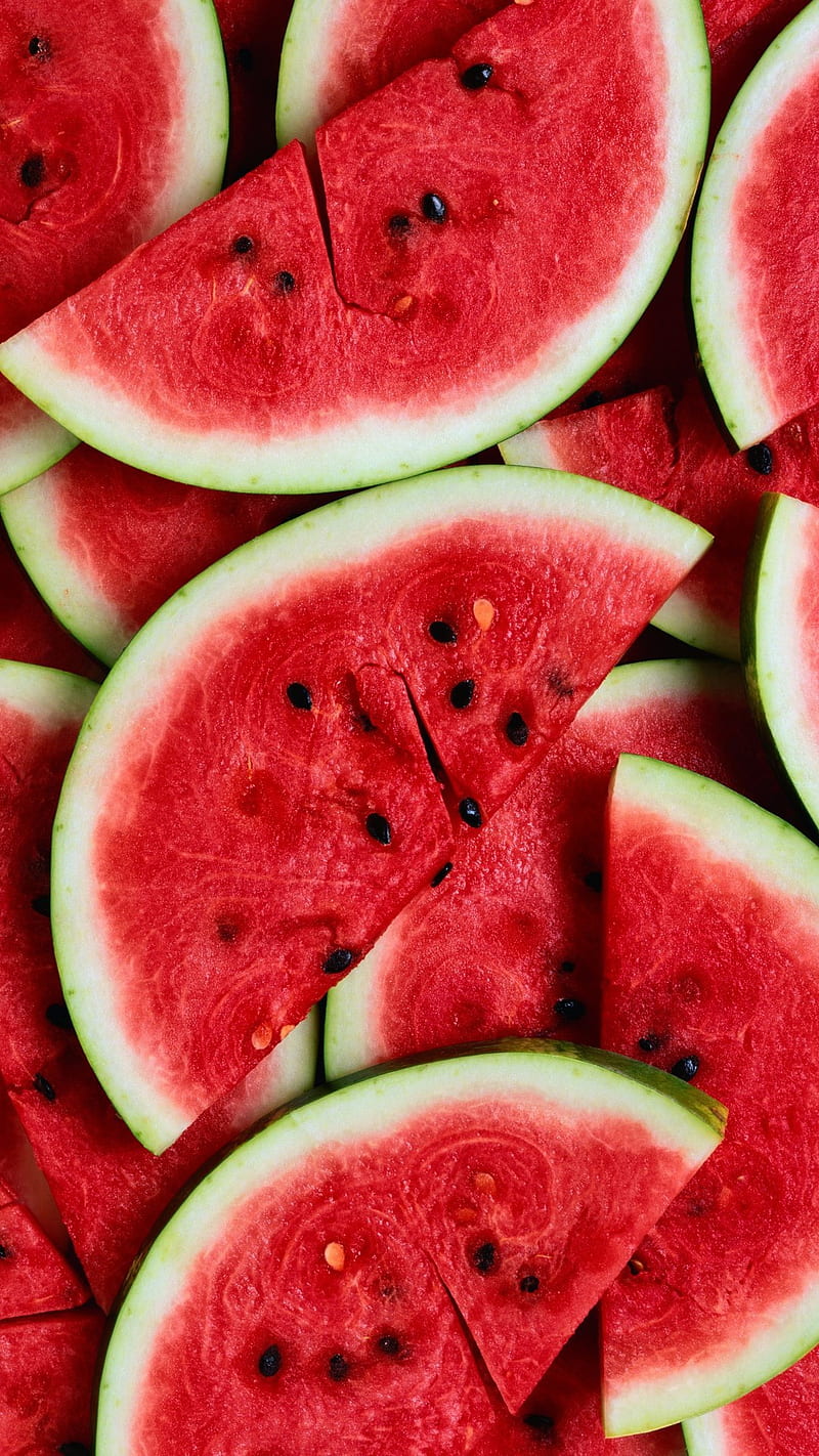 Watermelon, fruit, green, red, HD phone wallpaper