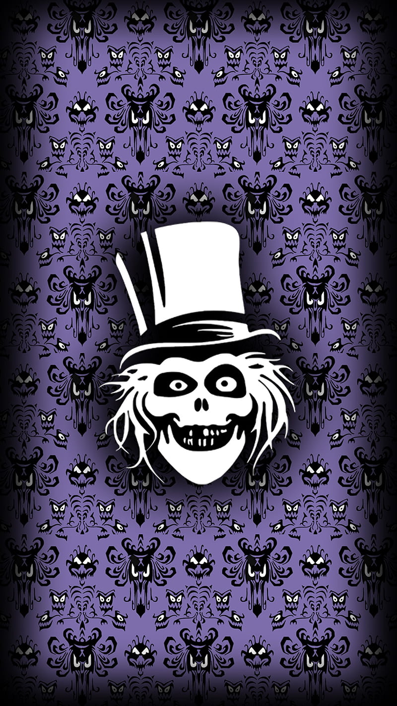 Hatbox Ghost 2 black cartoon disney disneyland haunted mansion  purple HD phone wallpaper  Peakpx