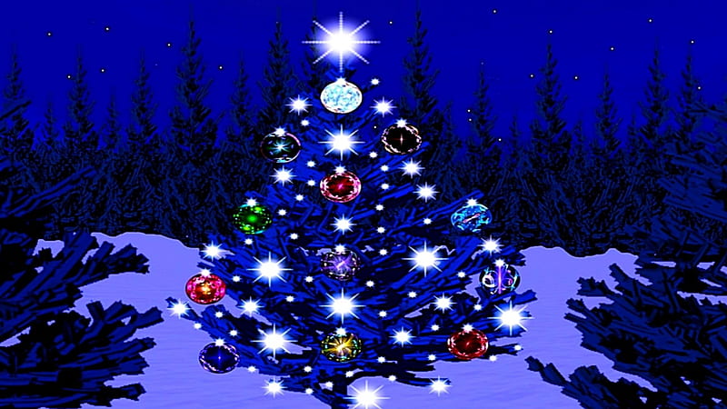 CHRISTMAS TREE, tree, christmas, glitters, lights, HD wallpaper | Peakpx