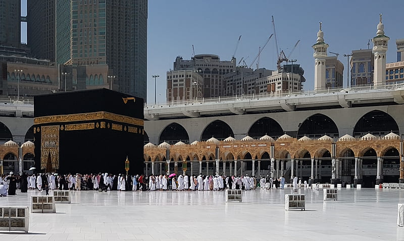 group of people on mecca, HD wallpaper