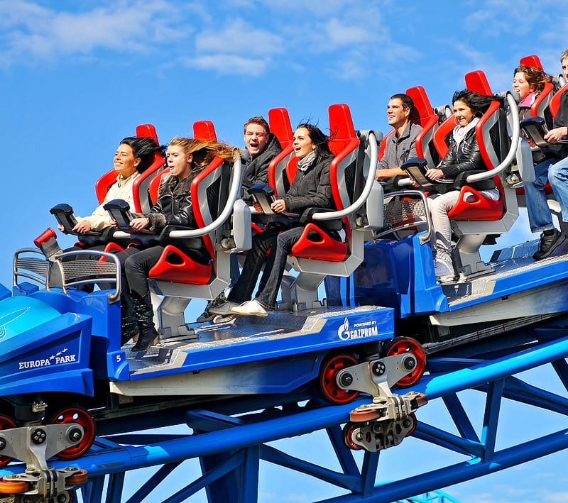 Rollercoaster 8, amusement park, fun, rides, HD wallpaper