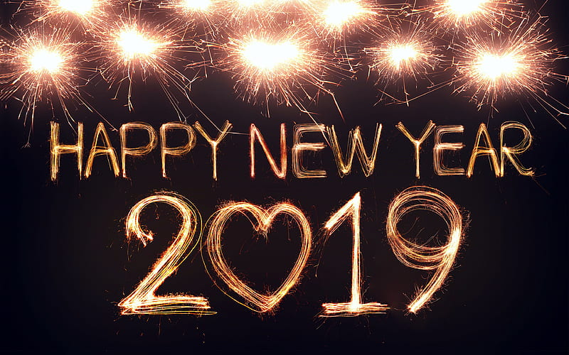 Fireworks 2019 Happy New Year Ultra, HD wallpaper