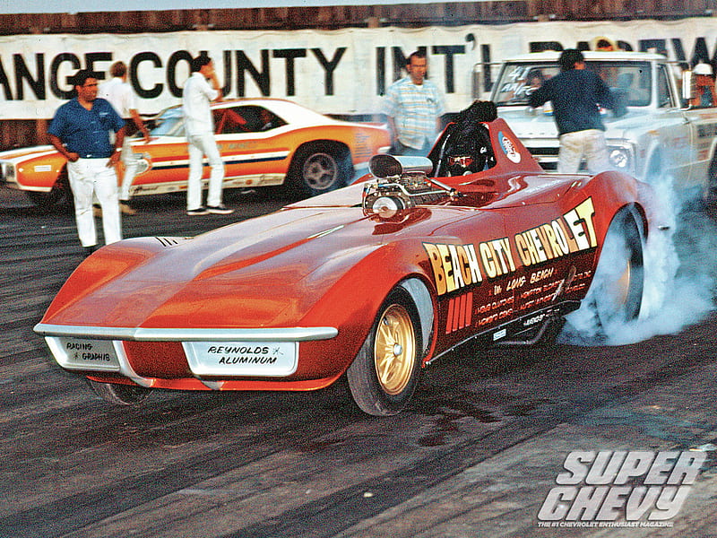 Super Chevy Drag Racing Greats, gm, classic, vette, bowtie, HD wallpaper