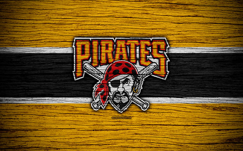 Pittsburgh Pirates MLB, baseball, USA, Major League Baseball, wooden texture, art, baseball club, HD wallpaper