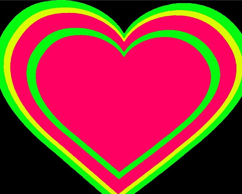 Moon Heartje Baby, moon heartje, labrano, black, yellow, rainbow, lime, gizzzi, green, heart, heartje, color, colour, pink, HD wallpaper
