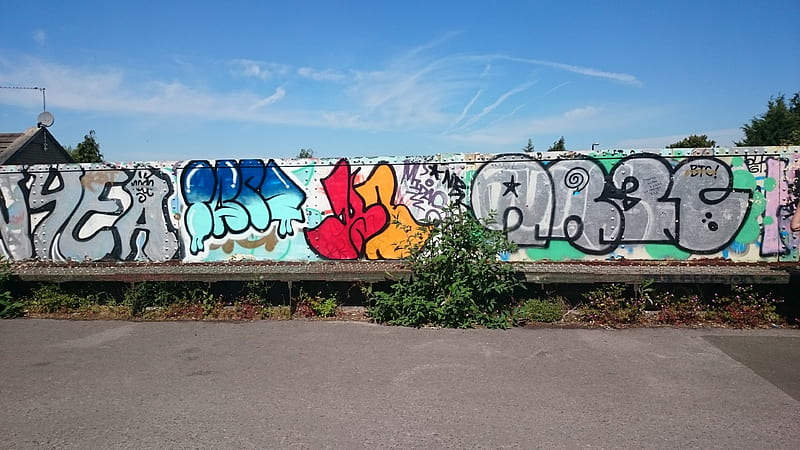 Graffiti Bridge 2, Public Art, Graffiti, Bridge, Cycle path, HD wallpaper