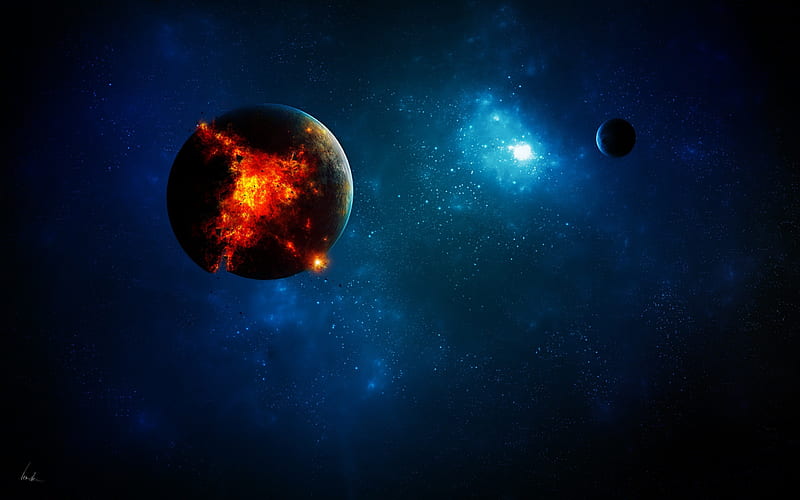 planets core-universe graphy, HD wallpaper