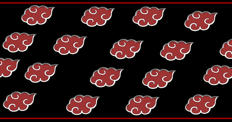 Akatsuki Amoled, amoled naruto, anime , cartoon, complex, naruto, HD wallpaper