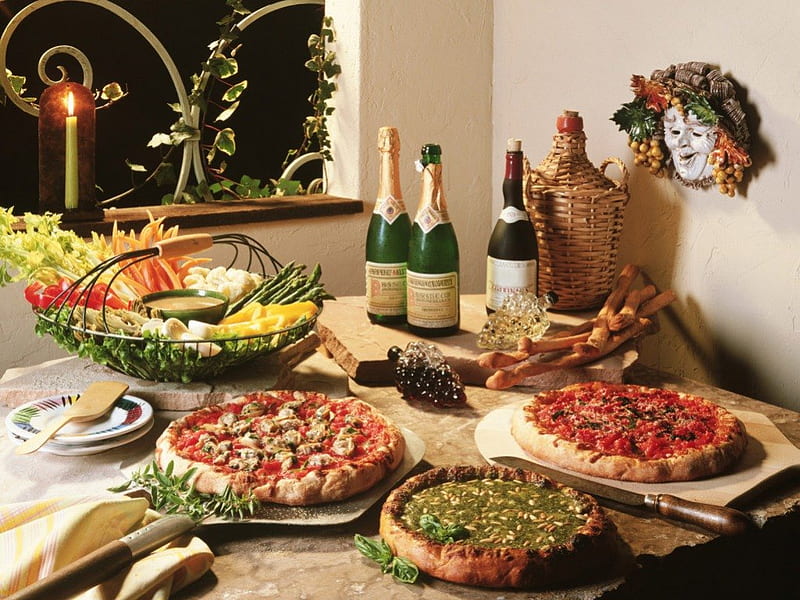 Italian Food, dinner, meals, lunch, italian, food, rum, breakfast, beer, HD wallpaper