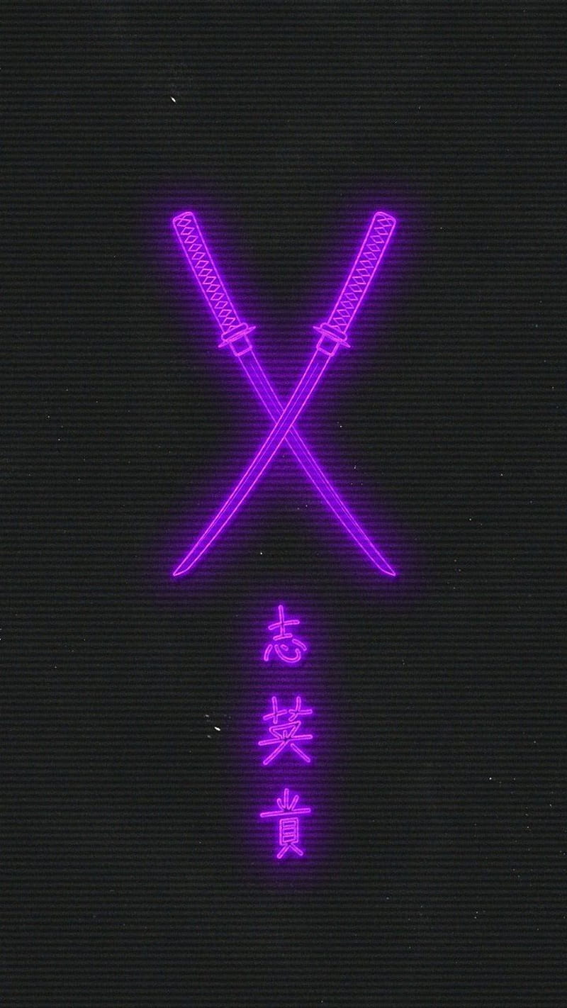 Samurai, amoled, chinese, cool, dope, glitch, hyperwave, japanese, lights,  purple, HD phone wallpaper | Peakpx