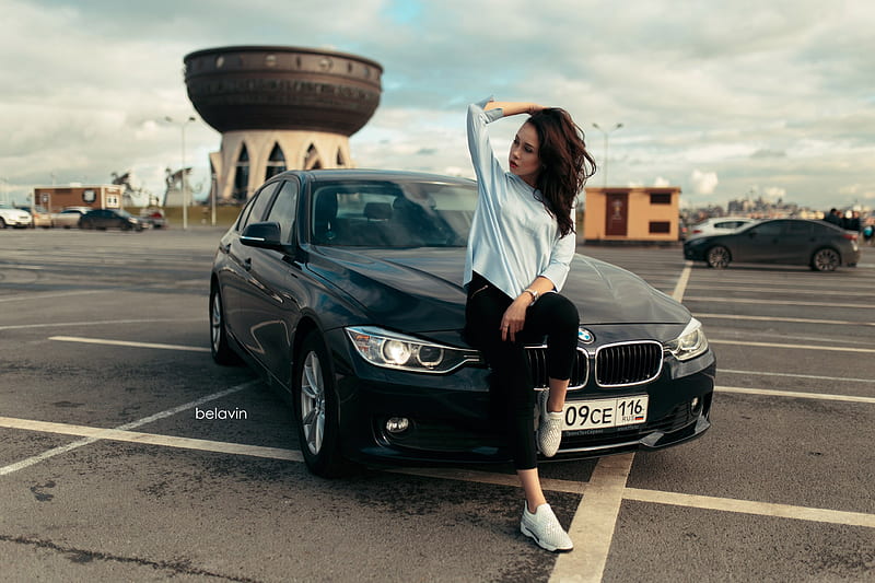 Women, Girls & Cars, BMW, Car, Girl, HD wallpaper | Peakpx
