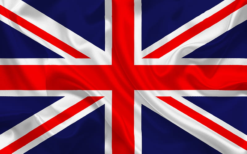 British flag, Great Britain, silk, flag of Great Britain, HD wallpaper