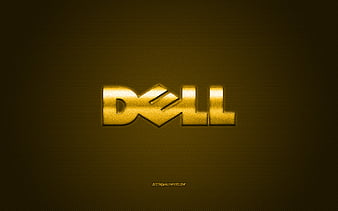 Dell logo, pink carbon background, Dell metal logo, Dell pink emblem ...