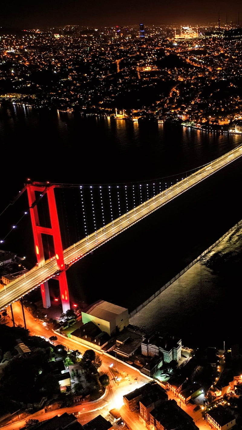 istanbul, night, santa, tower, turkey, HD phone wallpaper