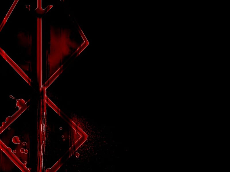Berserk, red, gods, symbol, dark, HD wallpaper