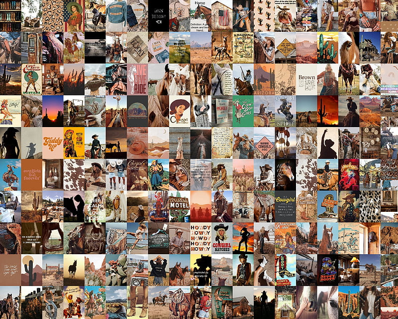 Wild West Cowgirl Aesthetic Wall Collage Kit Western Girl, Western Asthetic, HD wallpaper