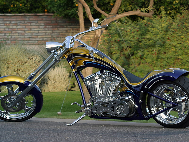 Two Tone Cruiser , custom bike, motorcycle, HD wallpaper