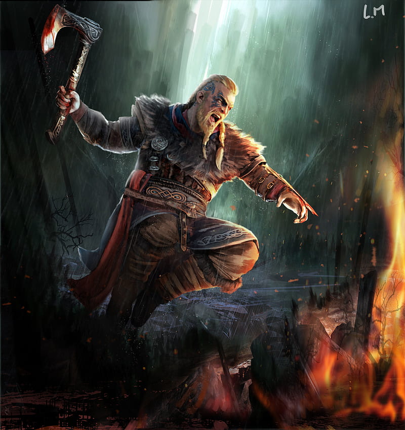 Assassin's Creed Valhalla Male Viking Warrior, HD phone wallpaper