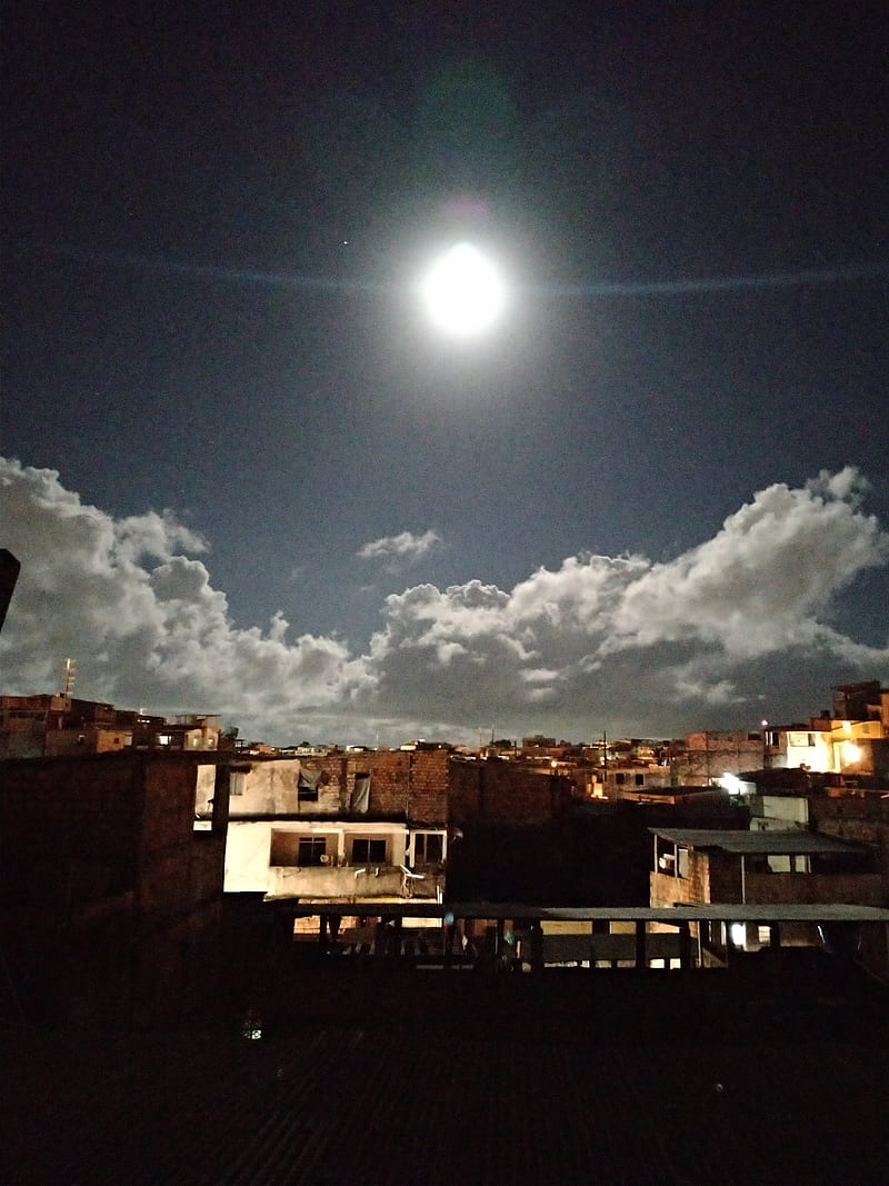 Favela Midnight, lightening, midnight favela madrugada, noite, HD phone wallpaper