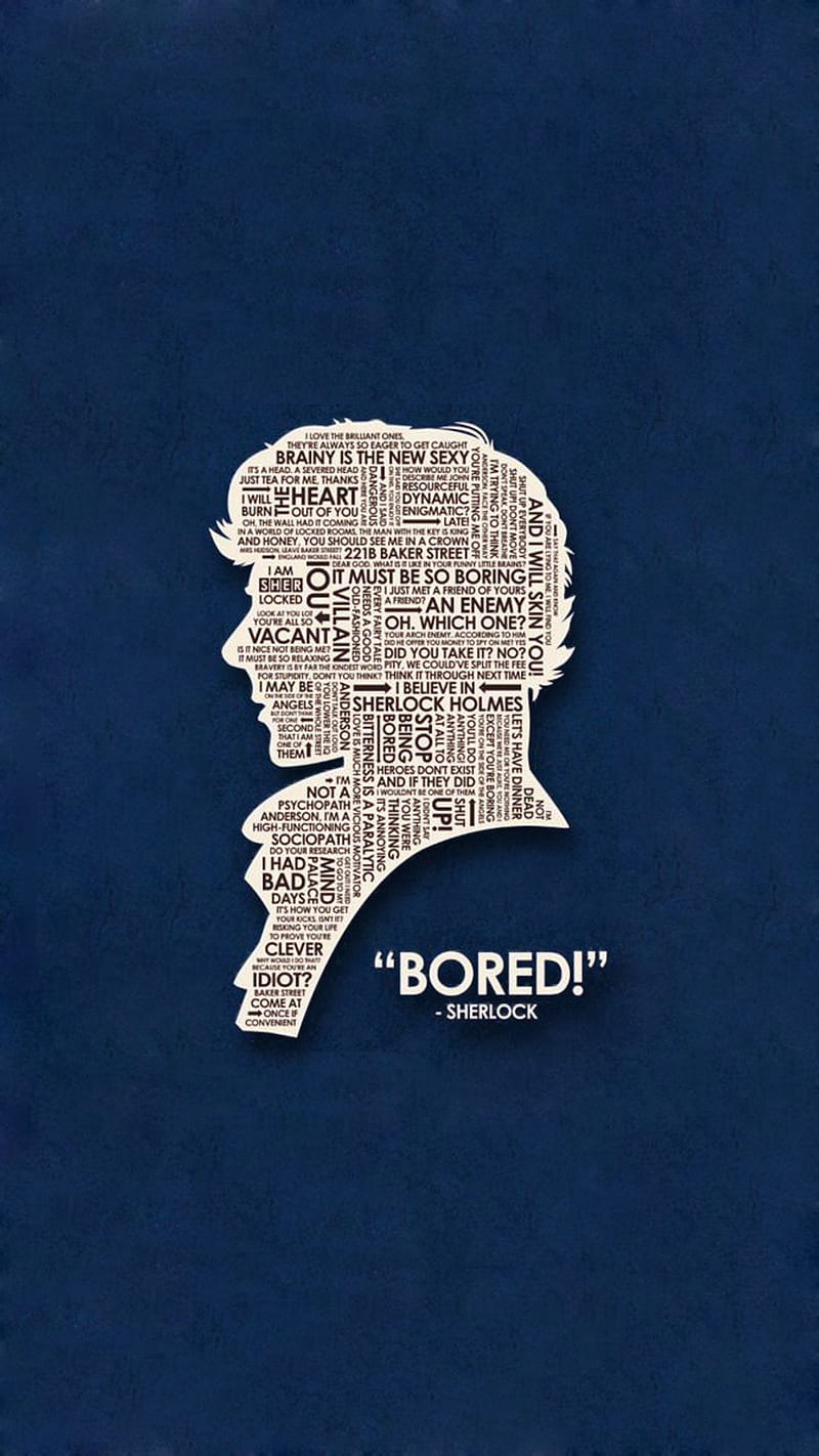 Sherlock Blue Bored Dark London Minimalist Tv Show Watson Hd Phone Wallpaper Peakpx