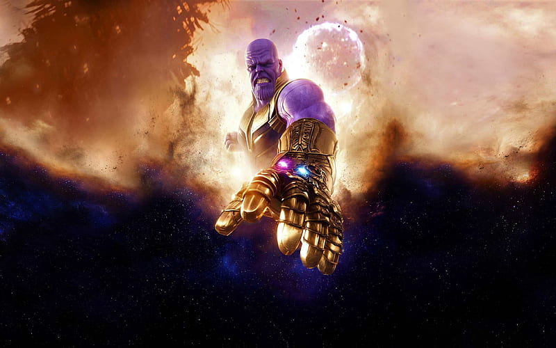Thanos 2018 movie, superheroes, Avengers Infinity War, HD wallpaper