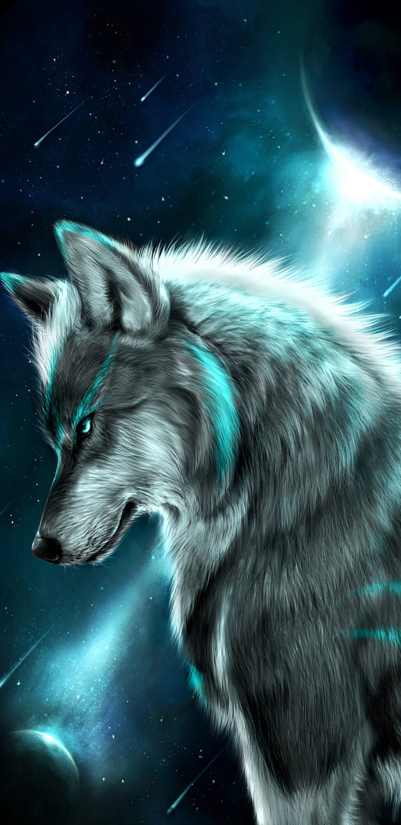 Wolves, moon, wolf, HD phone wallpaper